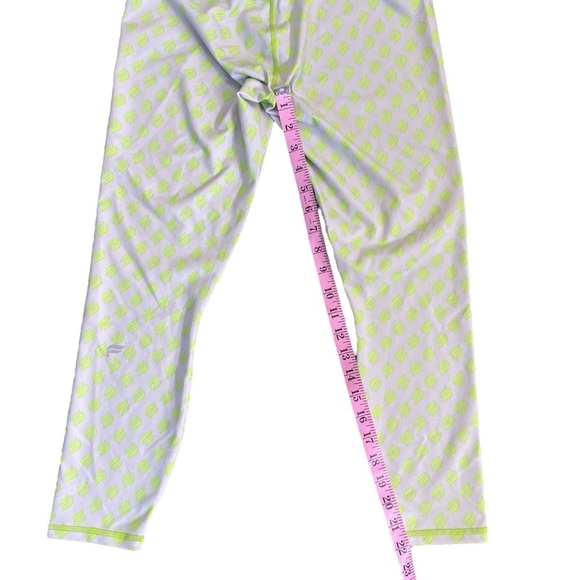 Fabletics Powerhold Lime Green & Gray Crop Leggings Sz S - Picture 7 of 7